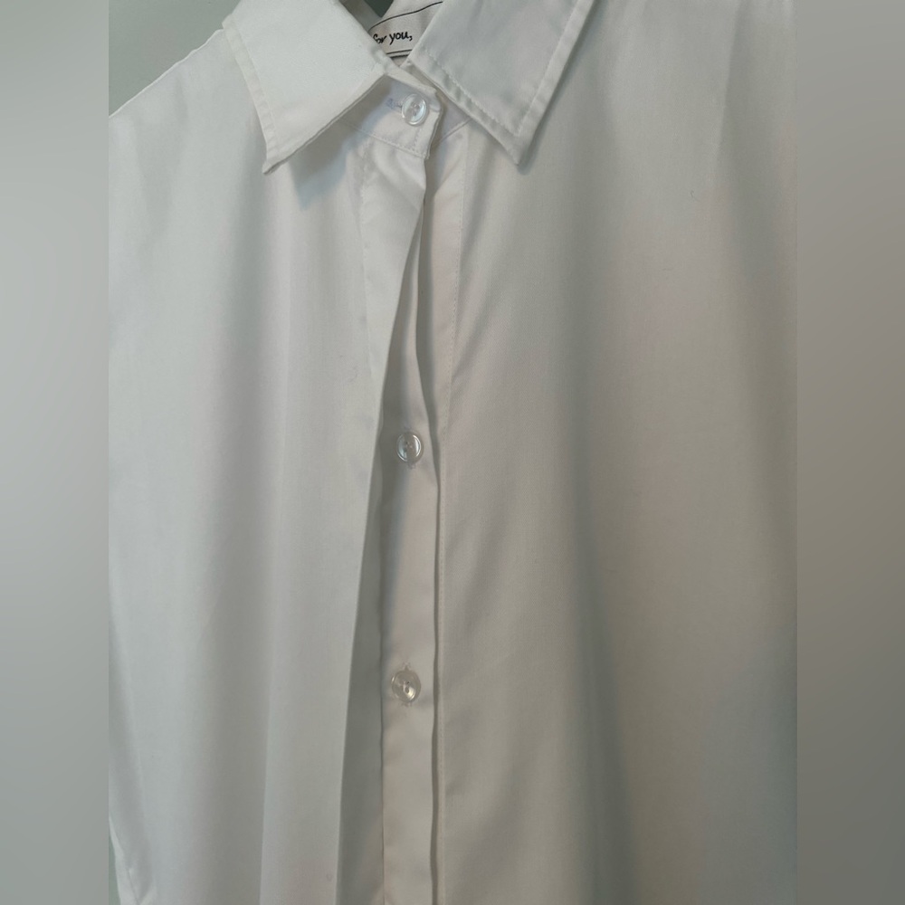 White Button Down Collared Dress - image 4